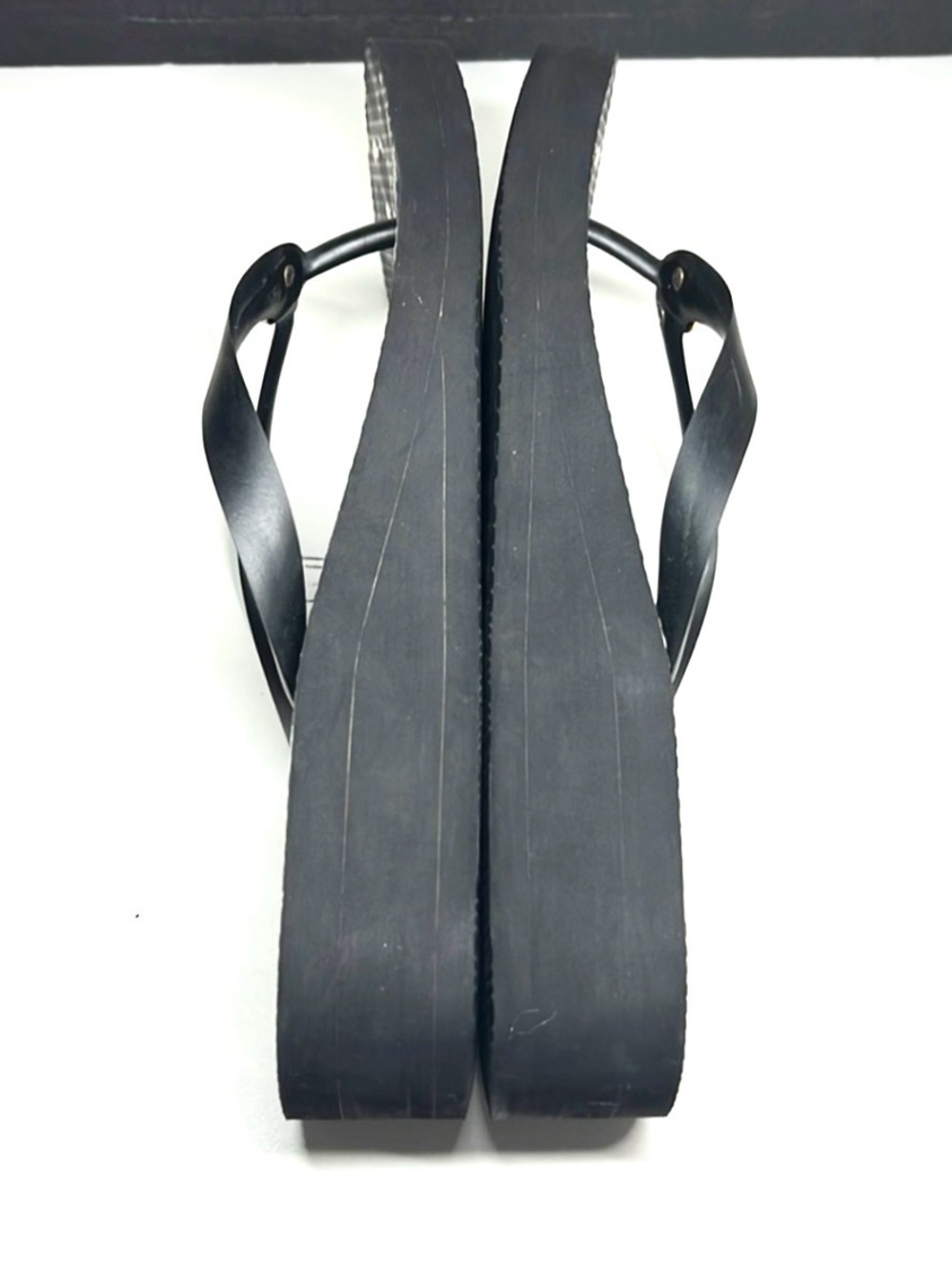 TORY BURCH Black Leopard Print Wedge Flip Flop Sandal - Picture 4 of 5
